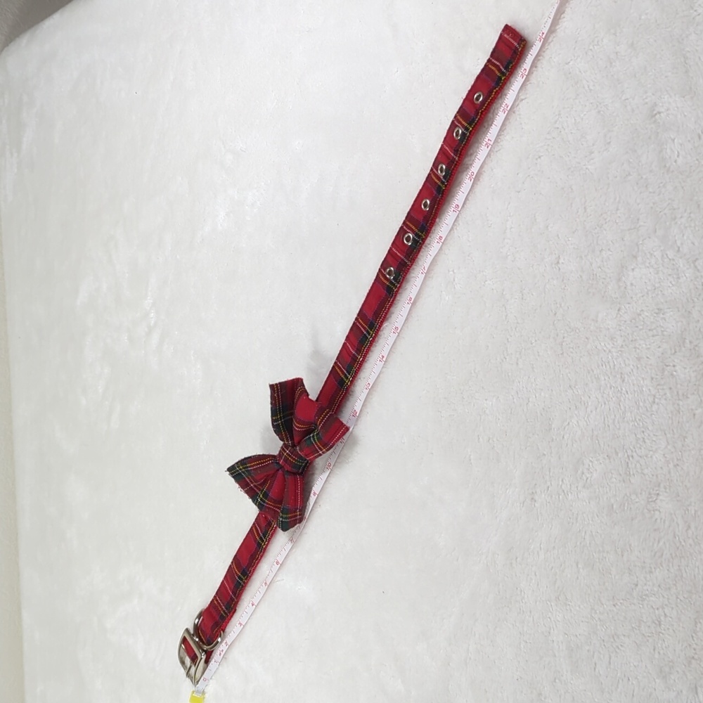 Tartan plaid style collar L / XL